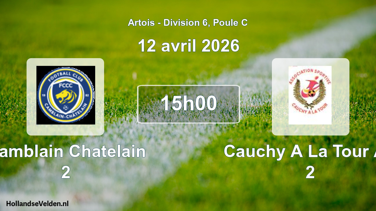 Match programmé: Camblain Chatelain 2 - Cauchy A La Tour AS 2 (12 avril 2026)