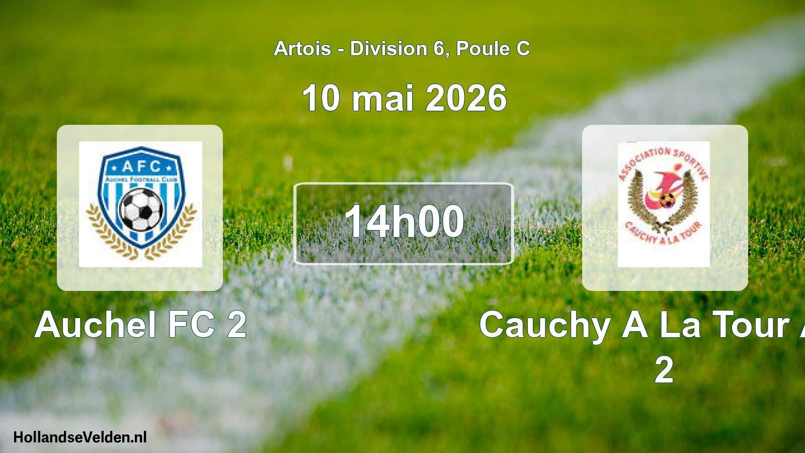 Match programmé: Auchel FC 2 - Cauchy A La Tour AS 2 (10 mai 2026)