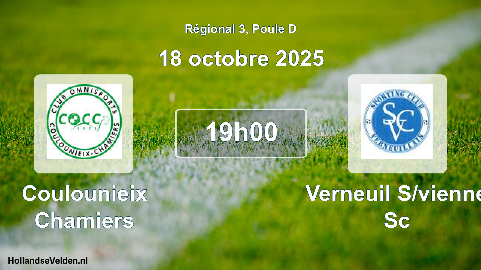 Geplande wedstrijd: Coulounieix Chamiers - Verneuil S/vienne Sc (18 octobre 2025)