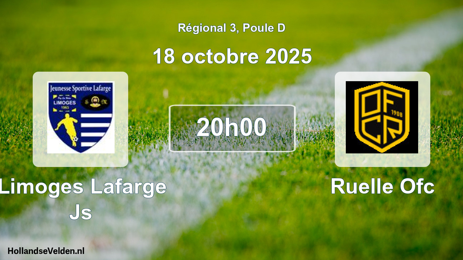 Scheduled Match: Limoges Lafarge Js - Ruelle Ofc (18 October 2025)