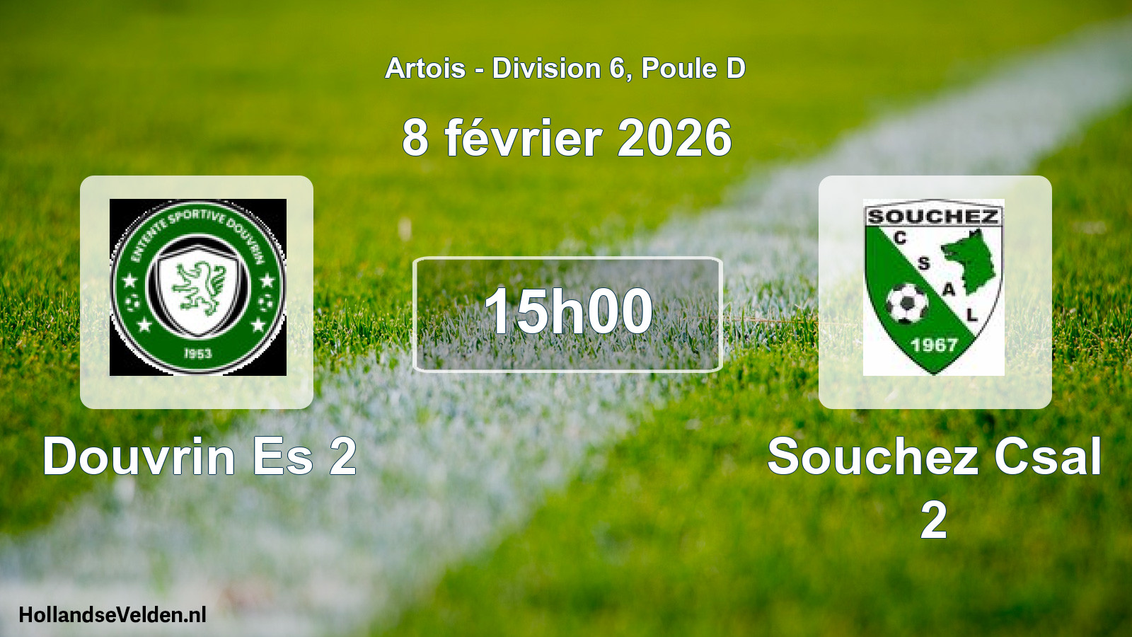 Match programmé: Douvrin Es 2 - Souchez Csal 2 (8 février 2026)