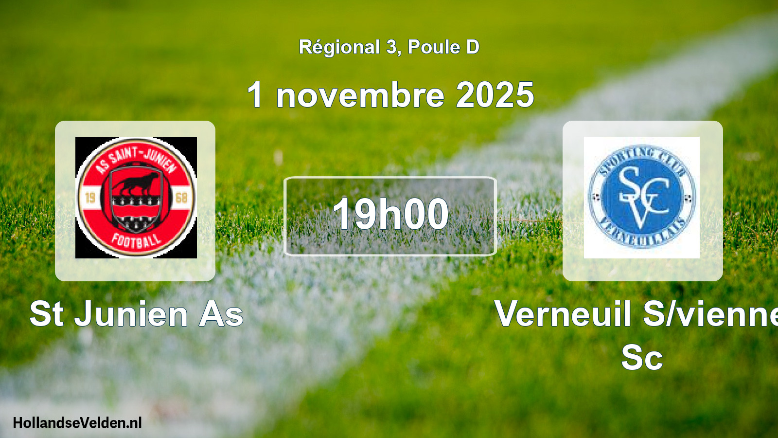 Geplande wedstrijd: St Junien As - Verneuil S/vienne Sc (1 novembre 2025)