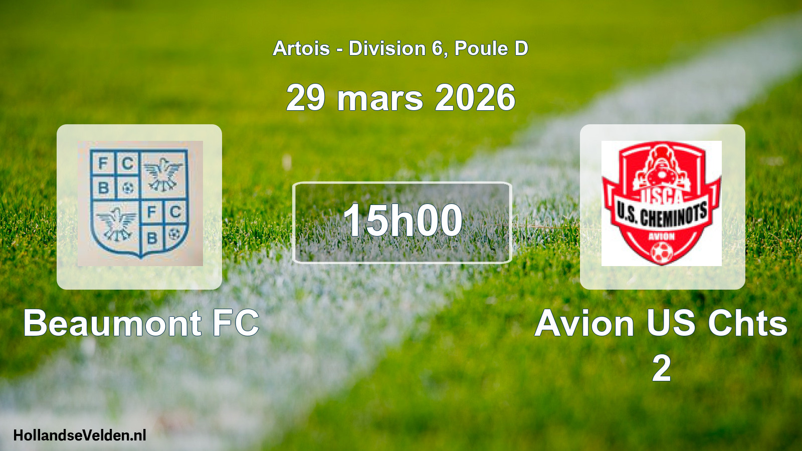Scheduled Match: Beaumont FC - Avion US Chts 2 (29 March 2026)