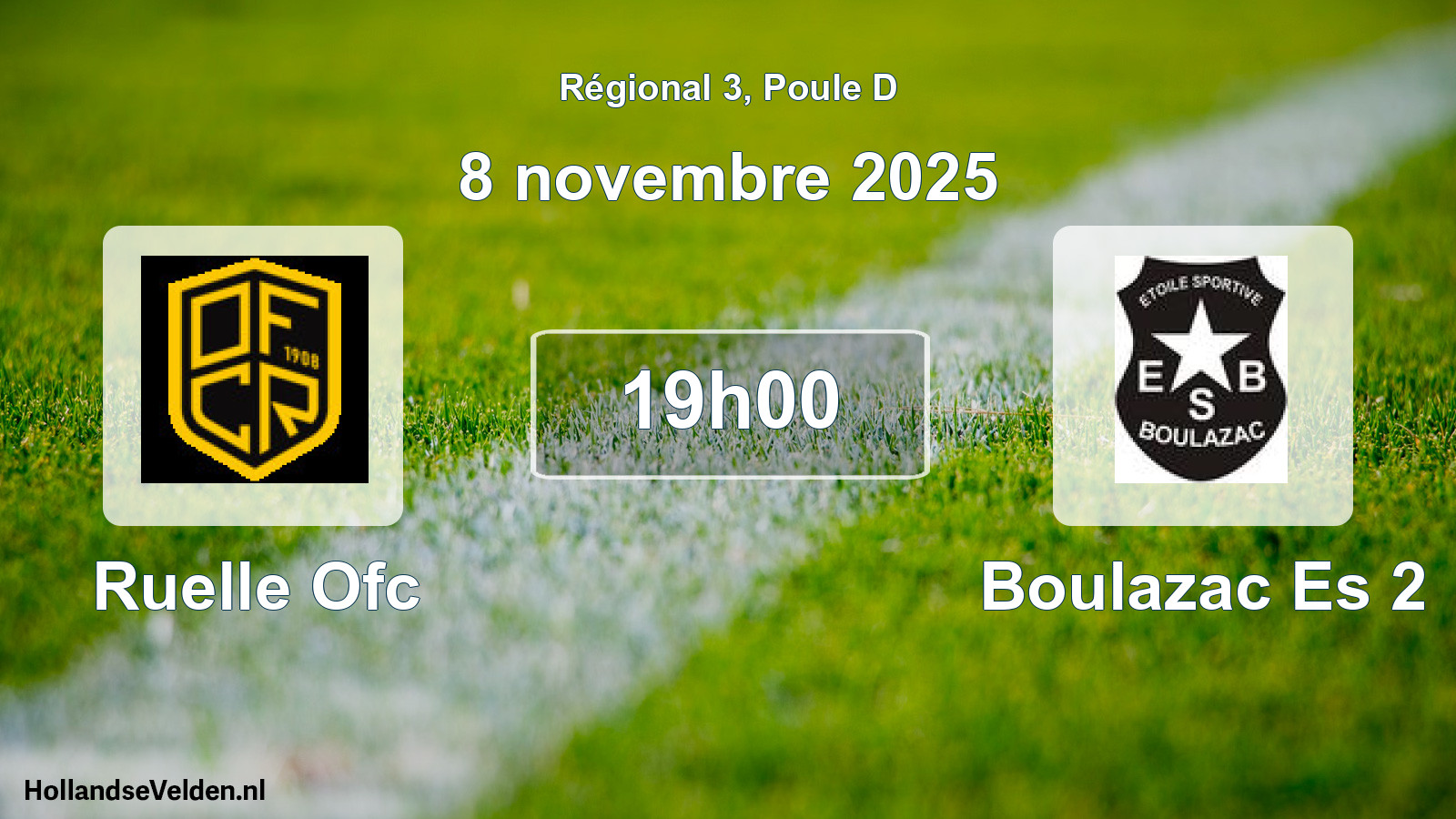 Scheduled Match: Ruelle Ofc - Boulazac Es 2 (8 November 2025)