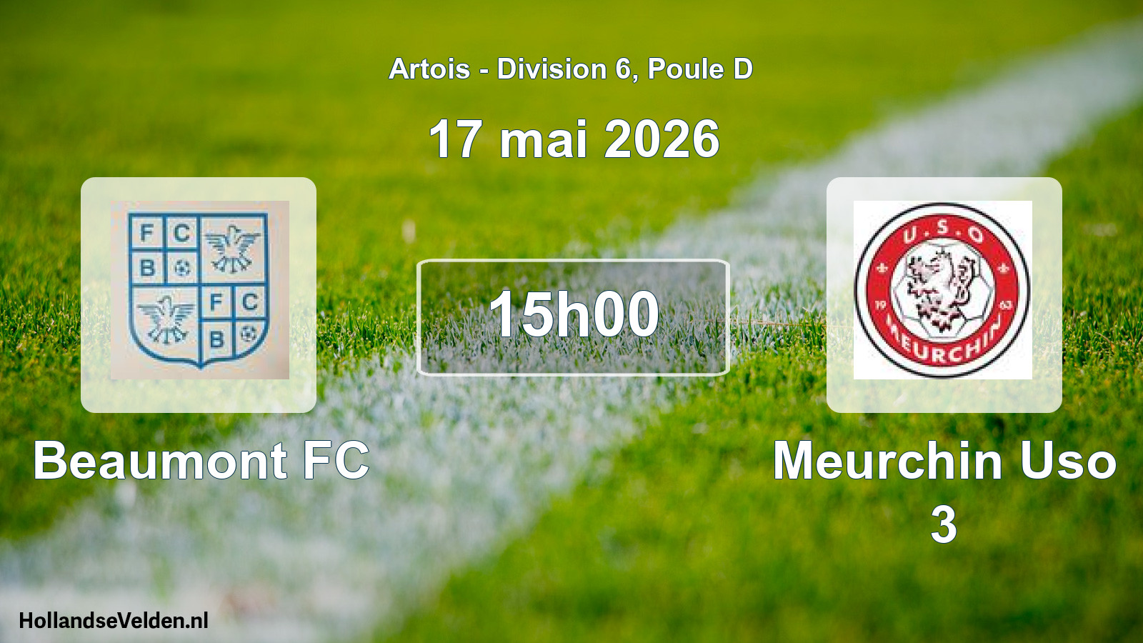 Match programmé: Beaumont FC - Meurchin Uso 3 (17 mai 2026)