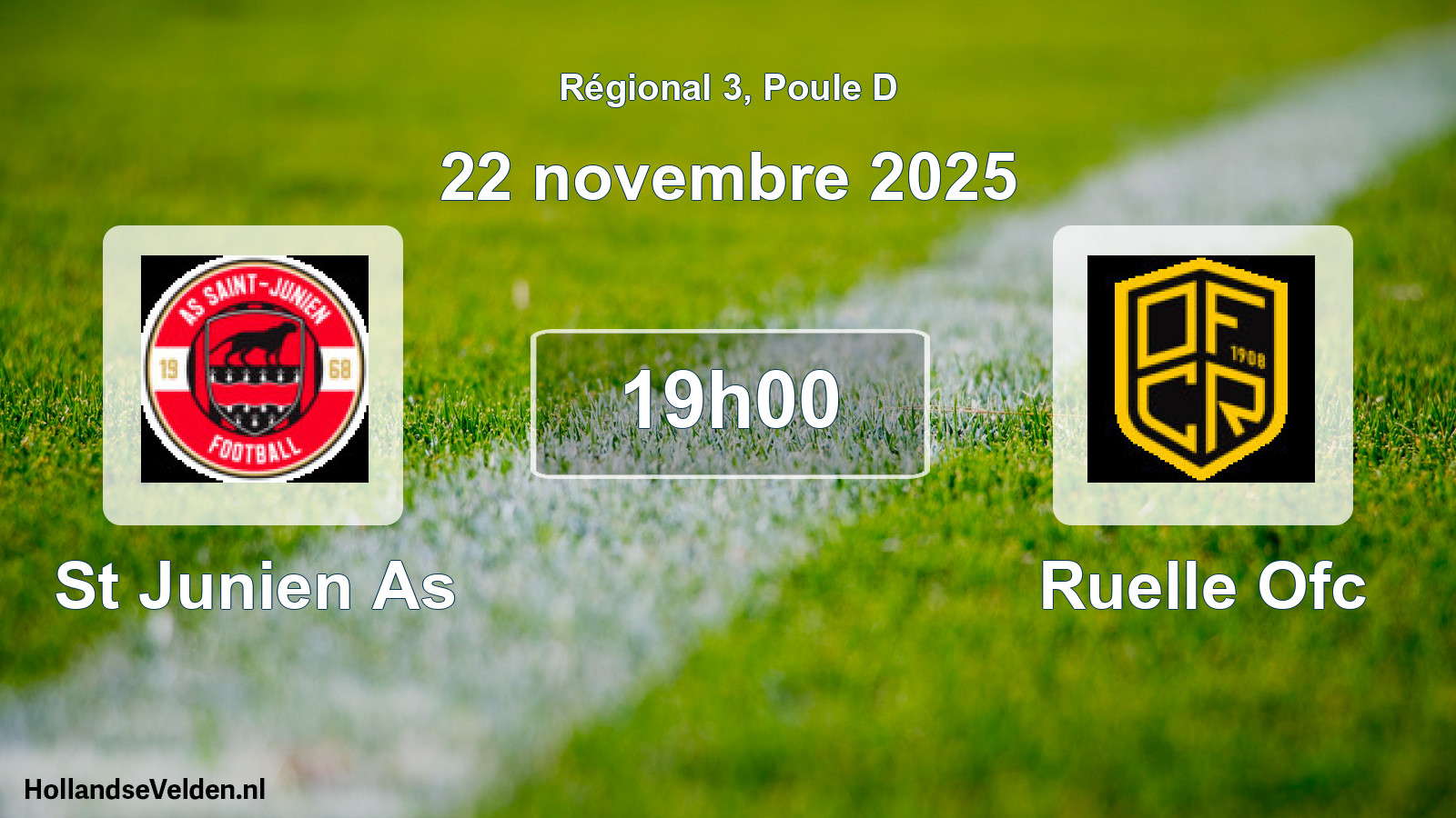 Geplande wedstrijd: St Junien As - Ruelle Ofc (22 novembre 2025)