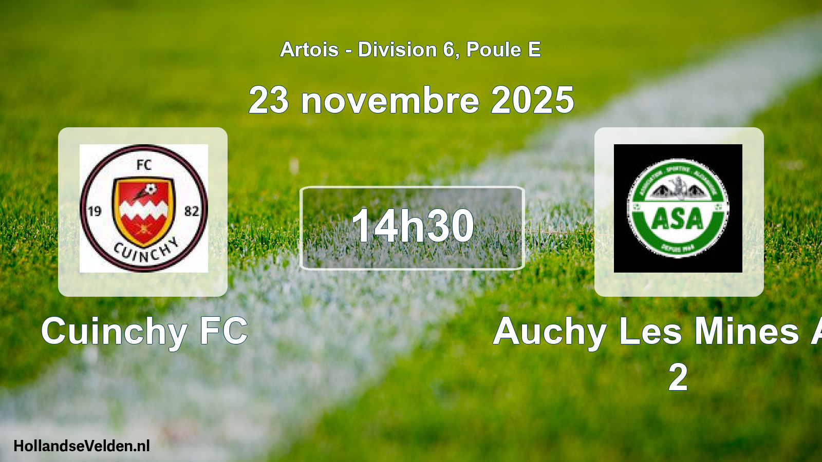 Match programmé: Cuinchy FC - Auchy Les Mines AS 2 (23 novembre 2025)