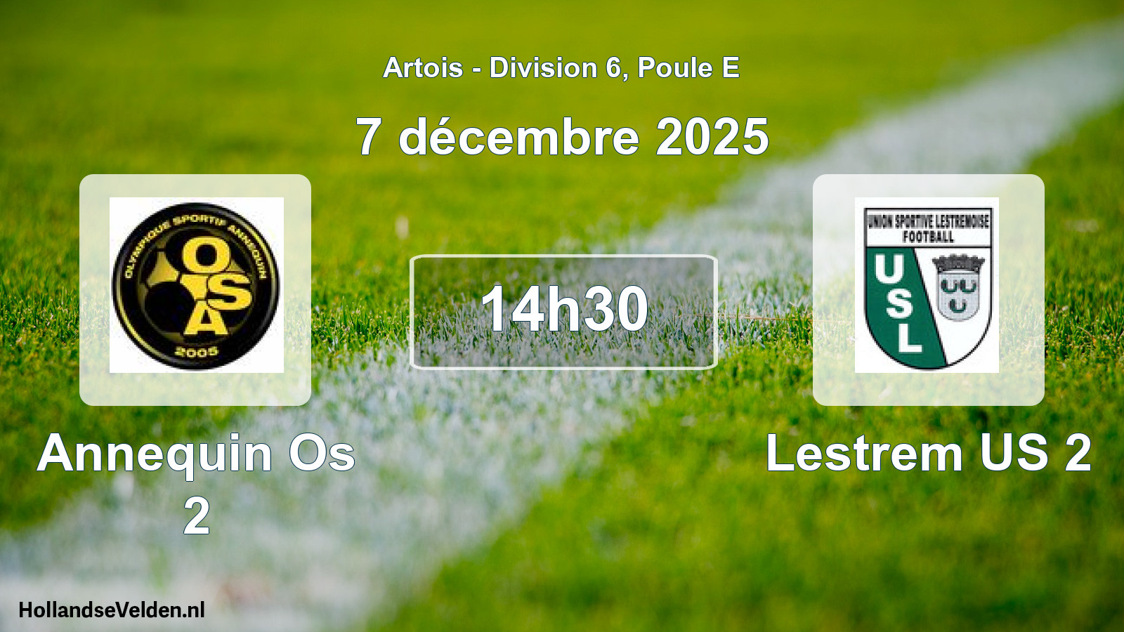 Match programmé: Annequin Os 2 - Lestrem US 2 (7 décembre 2025)