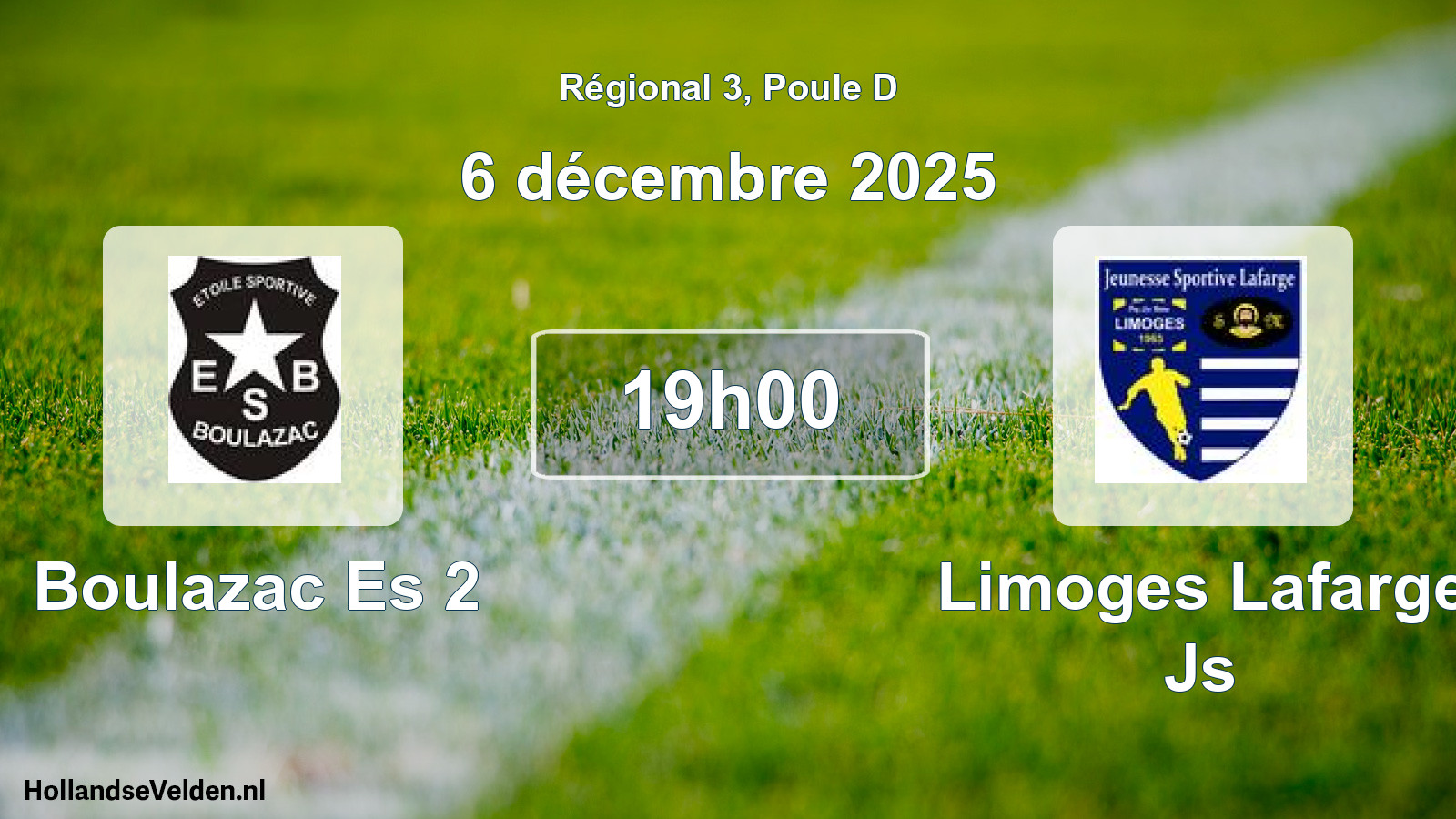 Geplande wedstrijd: Boulazac Es 2 - Limoges Lafarge Js (6 décembre 2025)