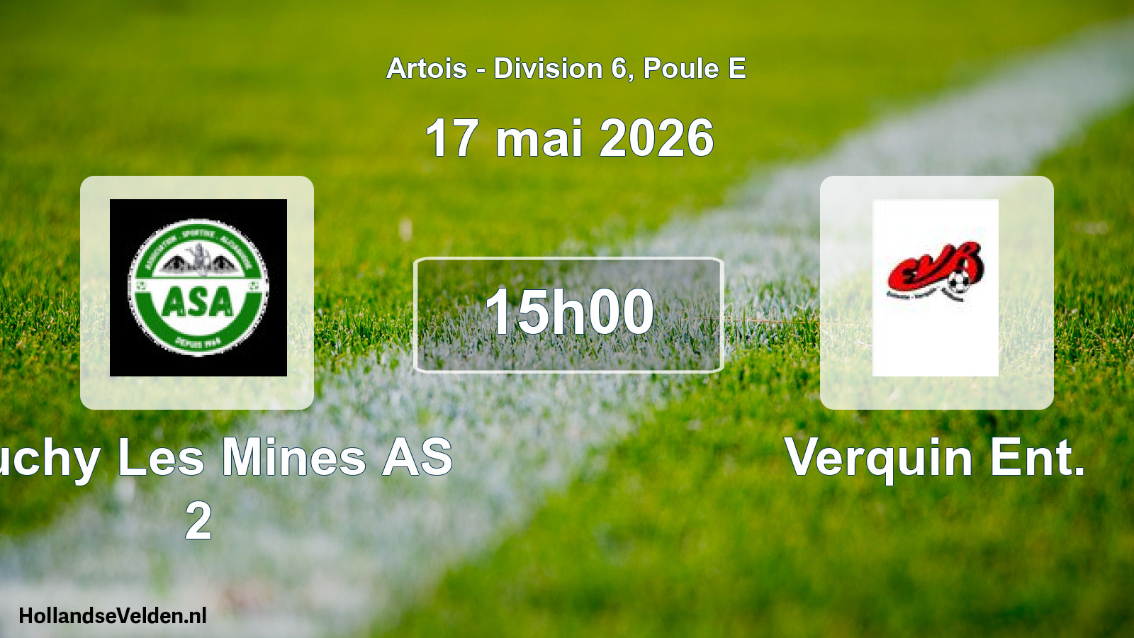 Match programmé: Auchy Les Mines AS 2 - Verquin Ent. (17 mai 2026)