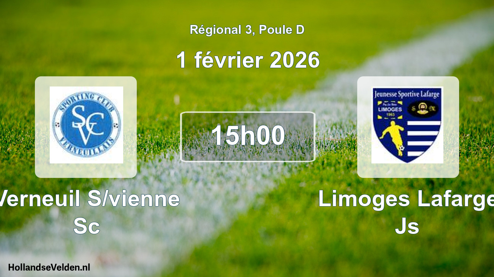 Geplande wedstrijd: Verneuil S/vienne Sc - Limoges Lafarge Js (1 février 2026)