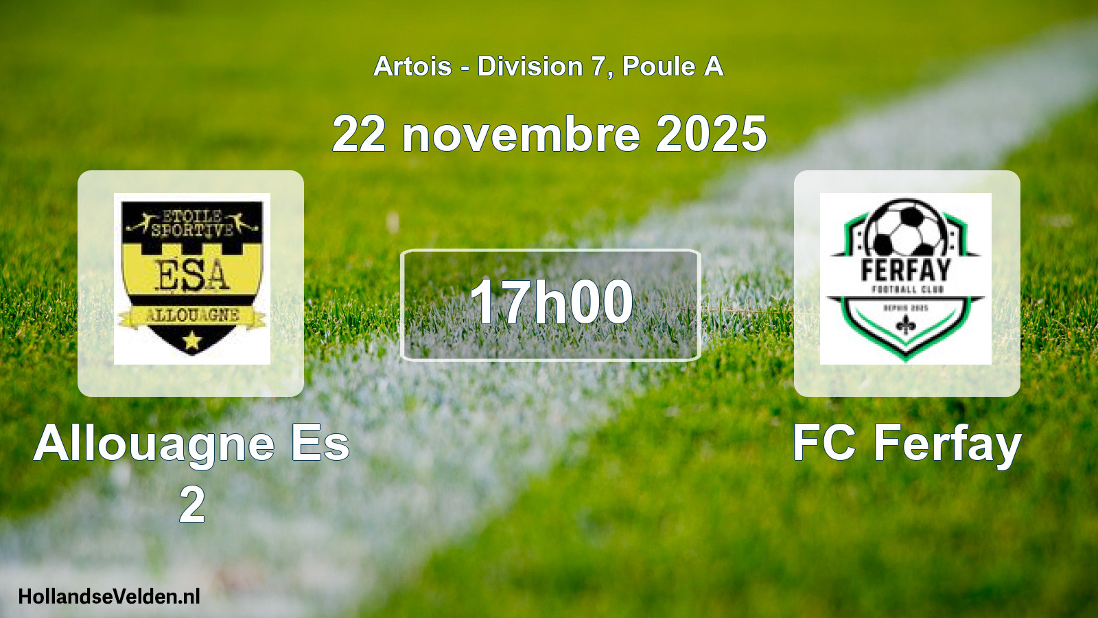 Scheduled Match: Allouagne Es 2 - FC Ferfay (22 November 2025)