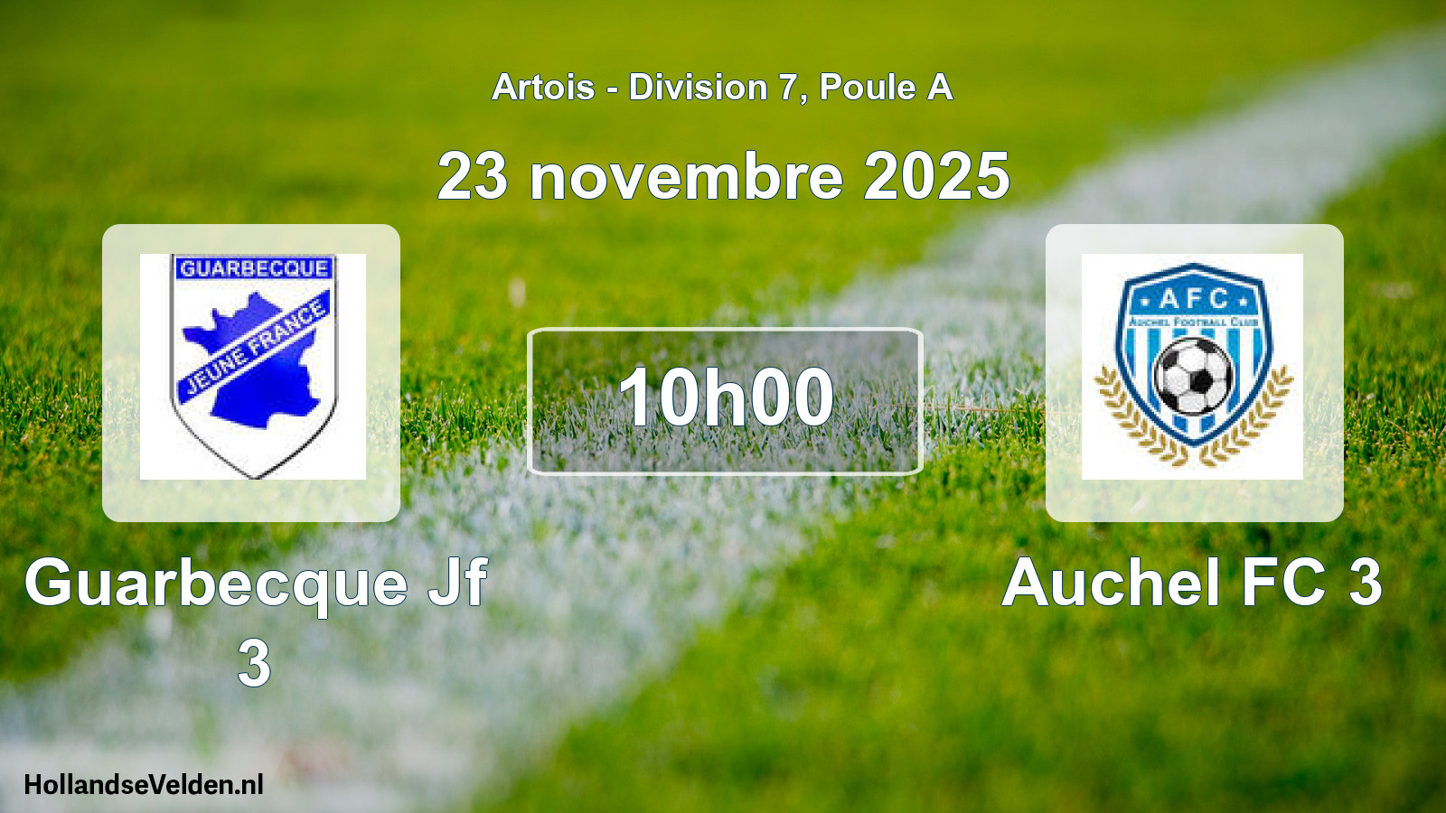 Scheduled Match: Guarbecque Jf 3 - Auchel FC 3 (23 November 2025)