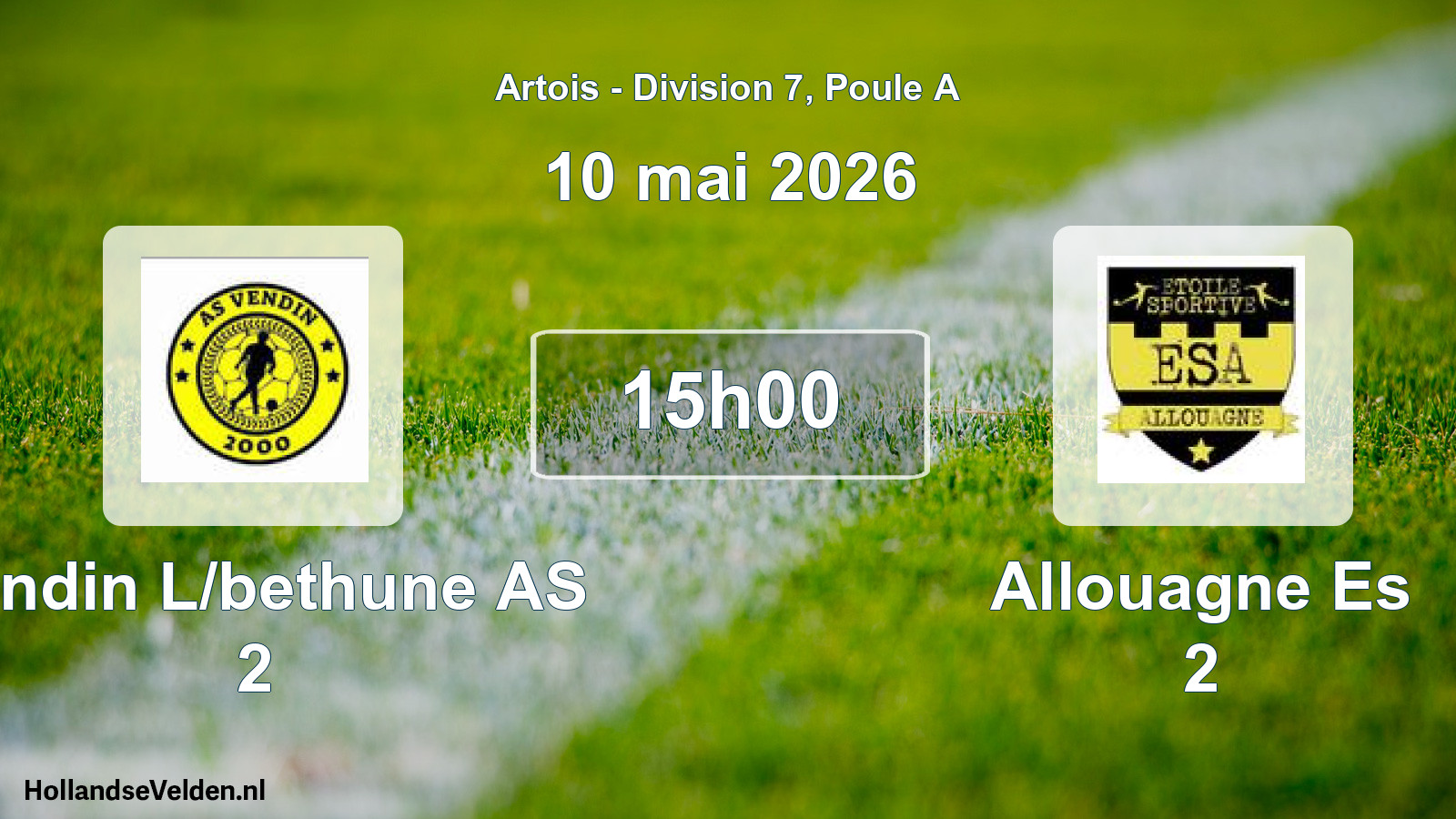 Scheduled Match: Vendin L/bethune AS 2 - Allouagne Es 2 (10 May 2026)