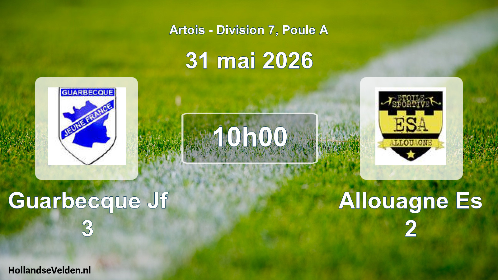 Scheduled Match: Guarbecque Jf 3 - Allouagne Es 2 (31 May 2026)