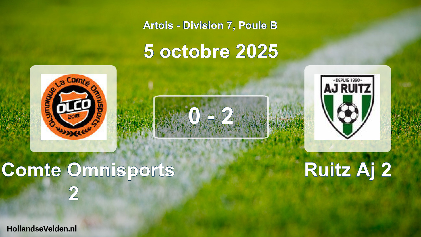 Match joué: La Comte Omnisports 2 - Ruitz Aj 2 0 - 2 (5 octobre 2025)