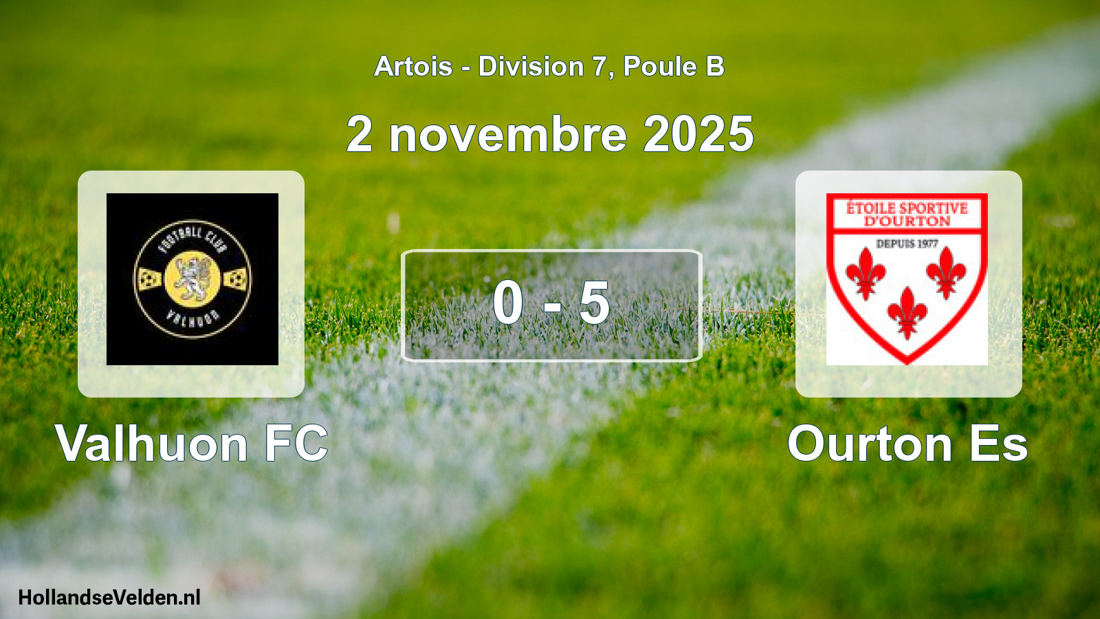 Total number of matches played: Valhuon FC - Ourton Es 0 - 5 (2 November 2025)