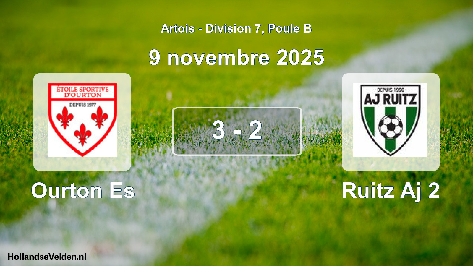 Match joué: Ourton Es - Ruitz Aj 2 3 - 2 (9 novembre 2025)