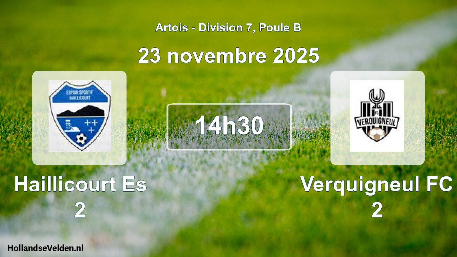 Match programmé: Haillicourt Es 2 - Verquigneul FC 2 (23 novembre 2025)