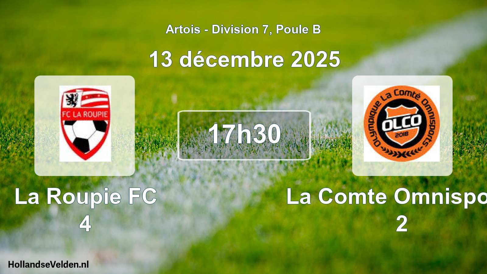 Scheduled Match: La Roupie FC 4 - La Comte Omnisports 2 (13 December 2025)