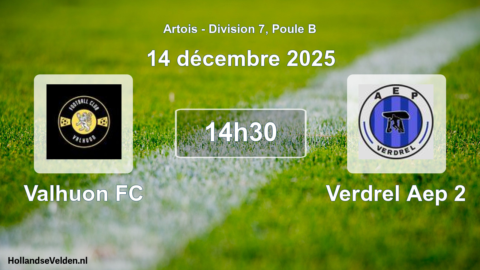 Geplande wedstrijd: Valhuon FC - Verdrel Aep 2 (14 december 2025)