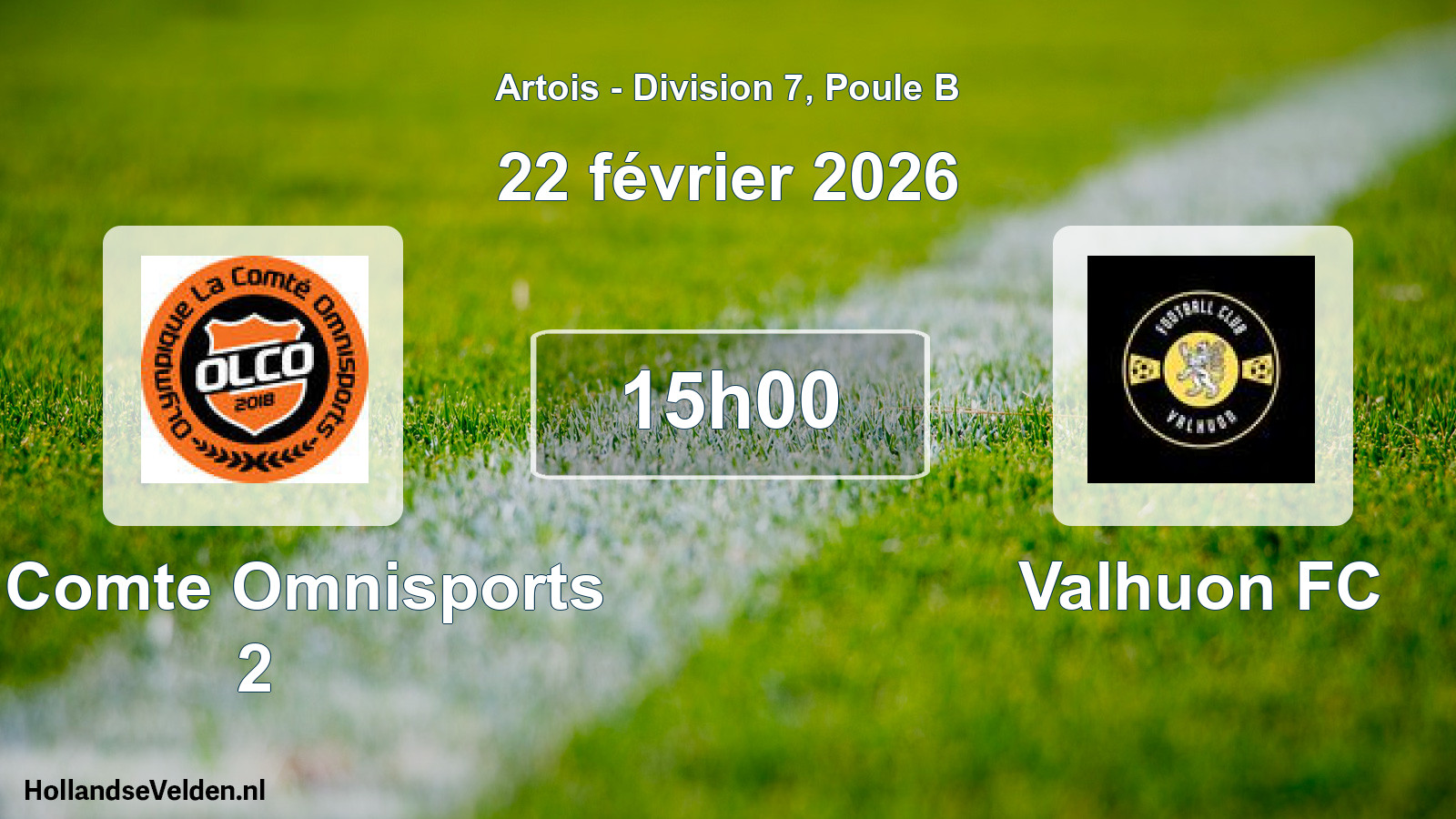 Scheduled Match: La Comte Omnisports 2 - Valhuon FC (22 February 2026)