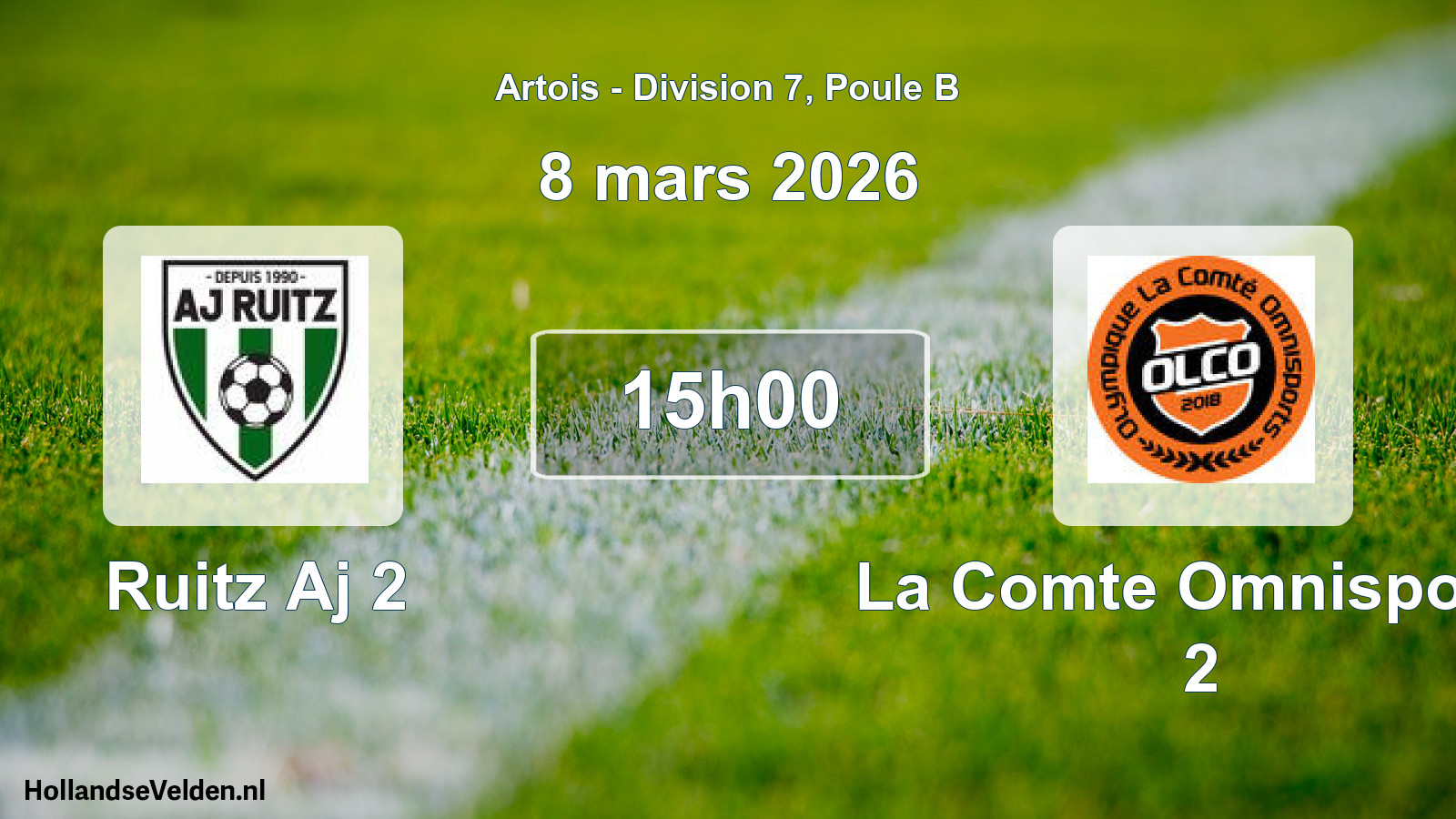 Match programmé: Ruitz Aj 2 - La Comte Omnisports 2 (8 mars 2026)