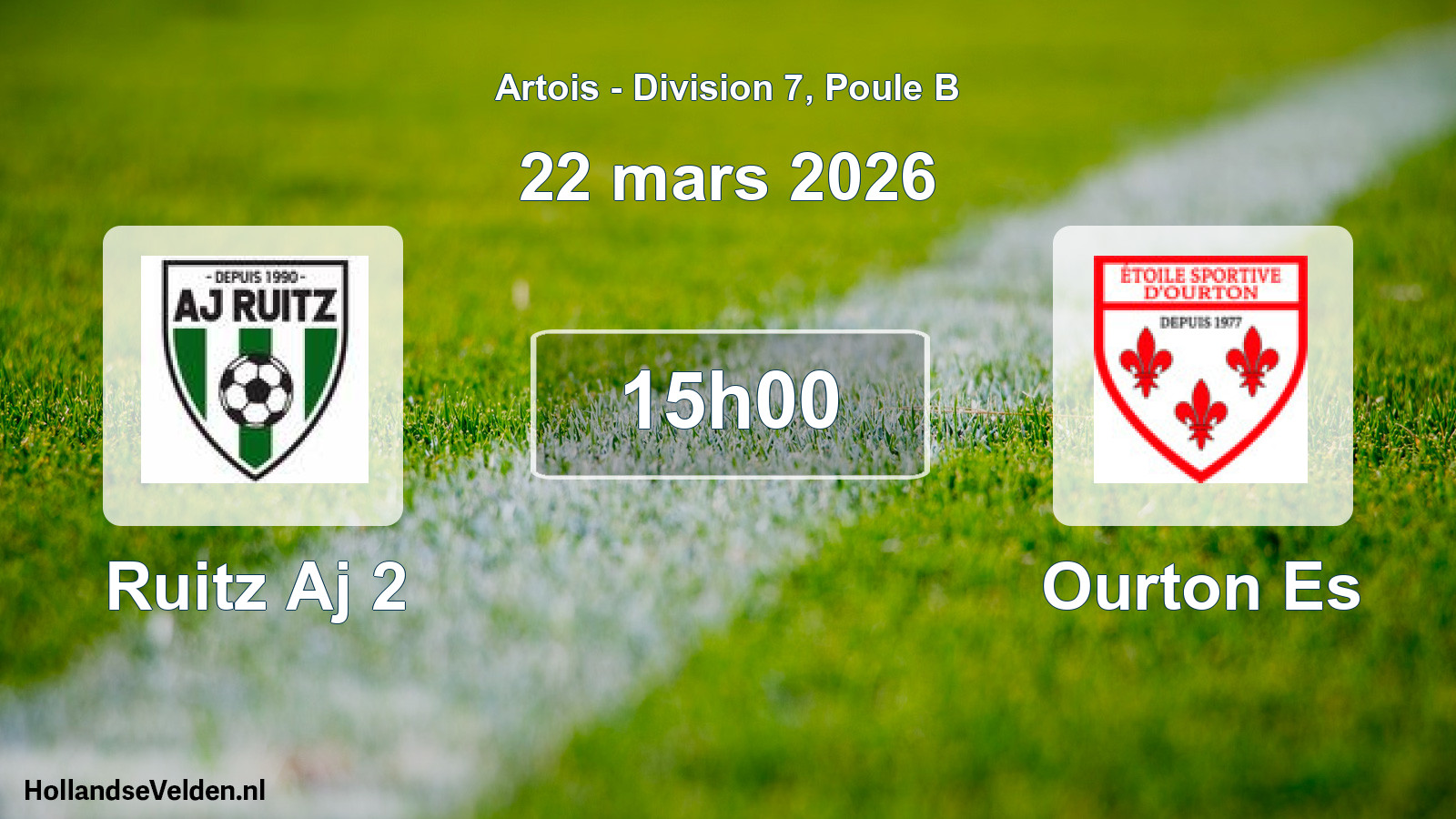 Match programmé: Ruitz Aj 2 - Ourton Es (22 mars 2026)