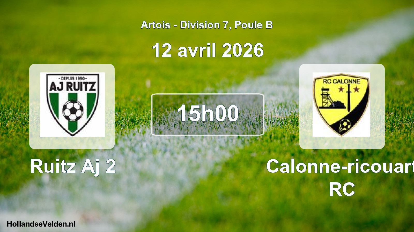 Scheduled Match: Ruitz Aj 2 - Calonne-ricouart RC (12 April 2026)