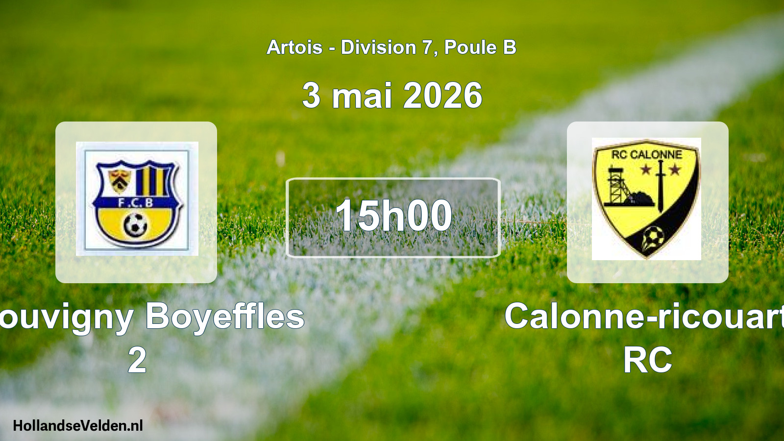 Scheduled Match: Bouvigny Boyeffles 2 - Calonne-ricouart RC (3 May 2026)