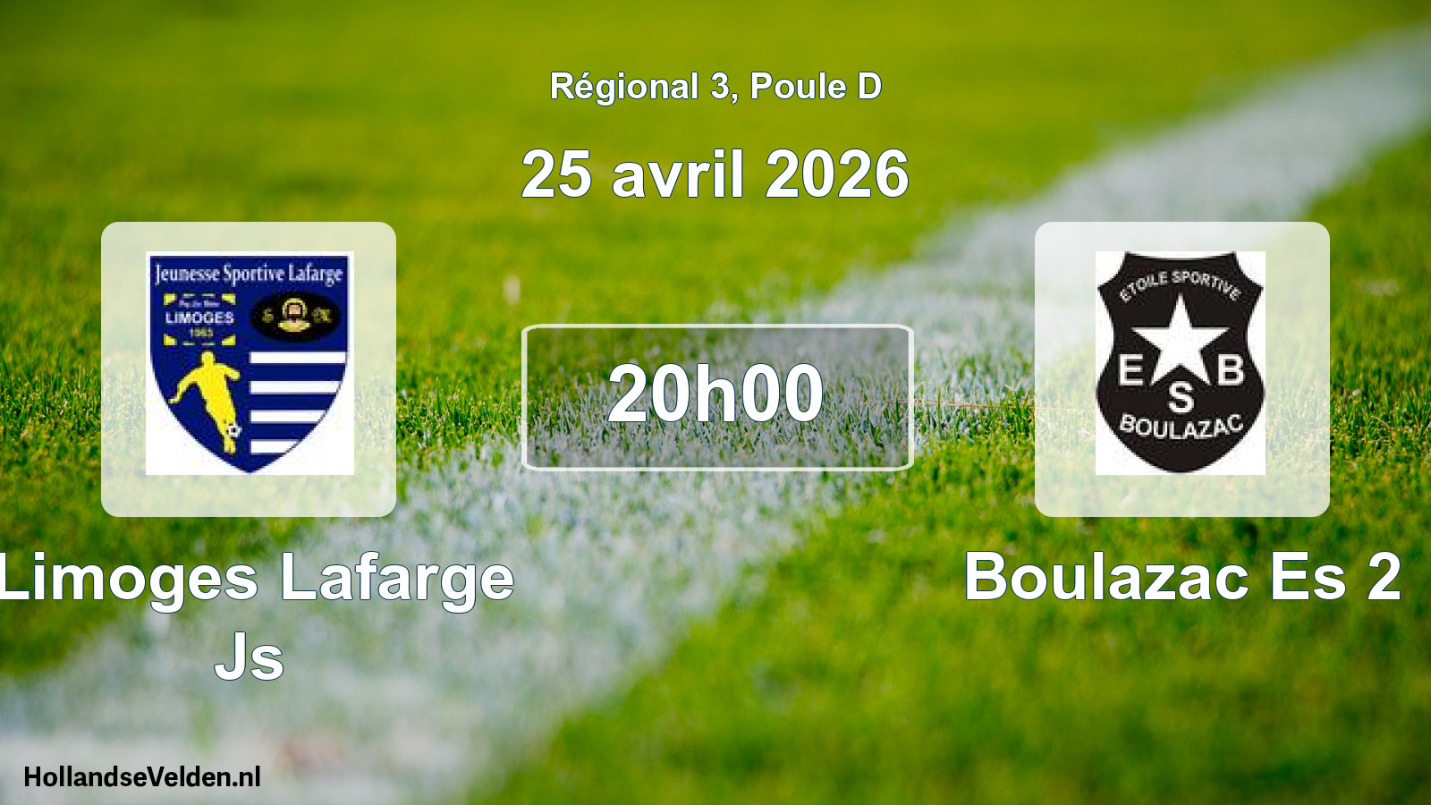 Scheduled Match: Limoges Lafarge Js - Boulazac Es 2 (25 April 2026)