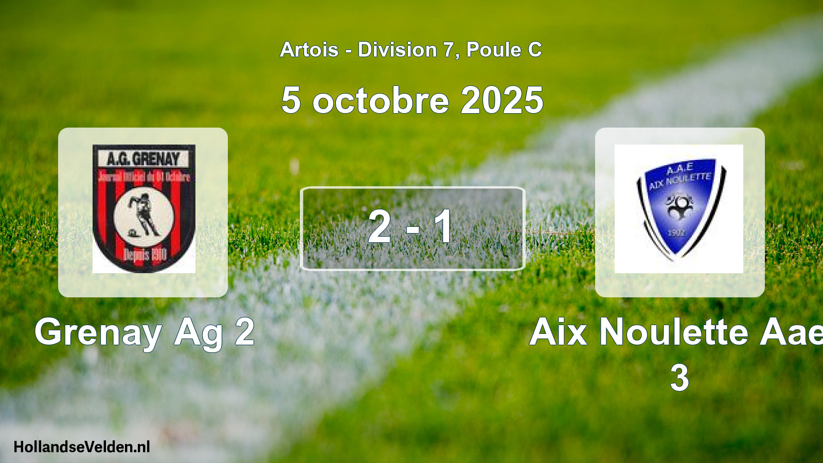 Match joué: Grenay Ag 2 - Aix Noulette Aae 3 2 - 1 (5 octobre 2025)