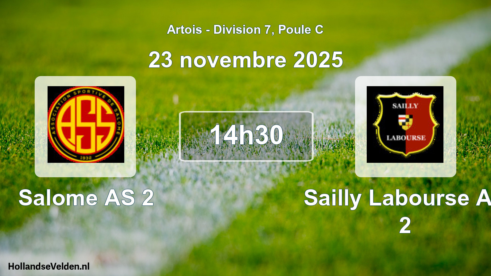Match programmé: Salome AS 2 - Sailly Labourse AS 2 (23 novembre 2025)