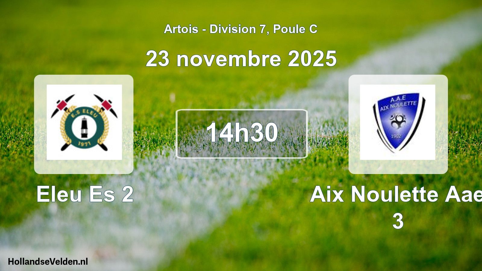Match programmé: Eleu Es 2 - Aix Noulette Aae 3 (23 novembre 2025)