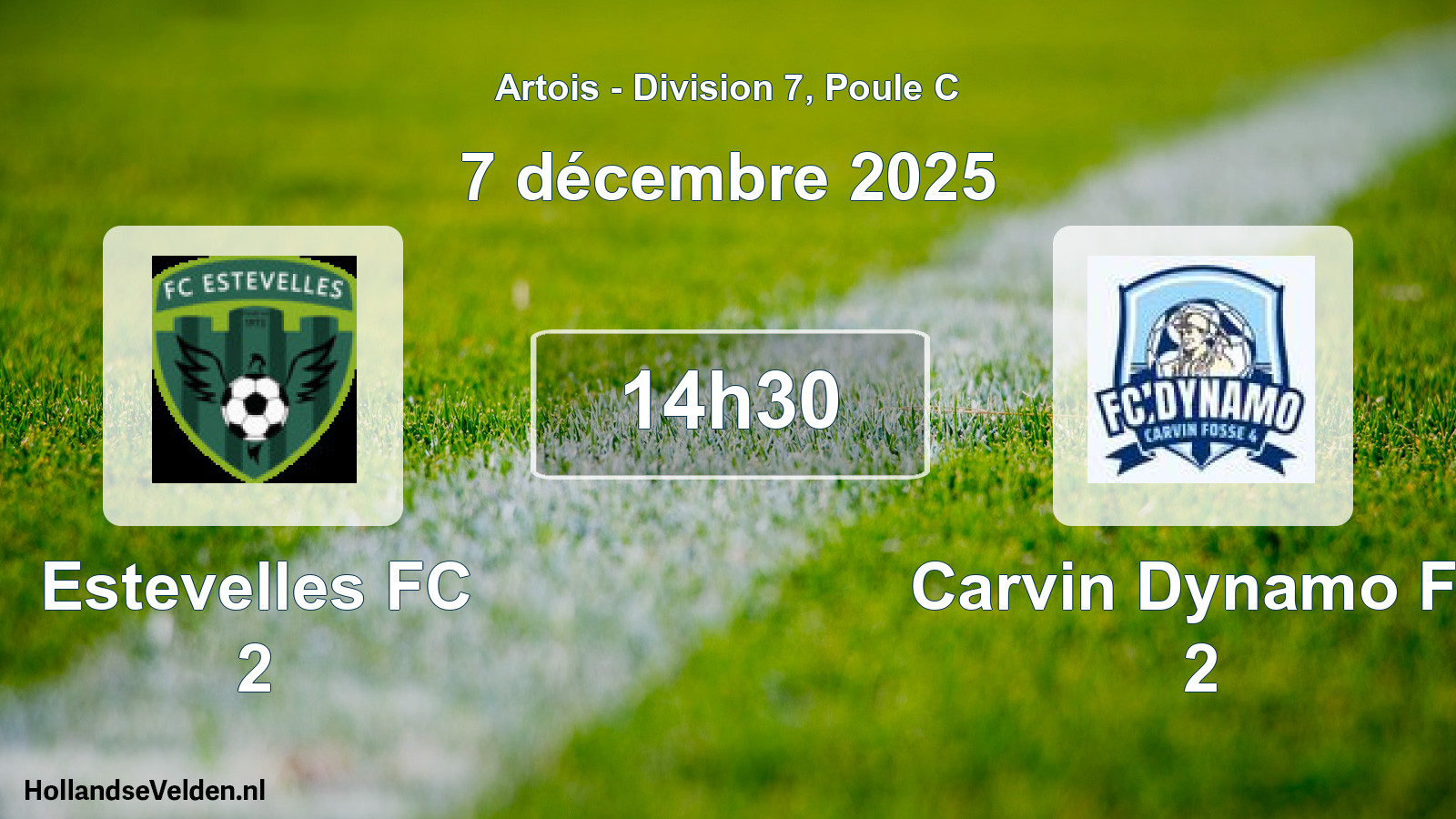 Geplande wedstrijd: Estevelles FC 2 - Carvin Dynamo F4 2 (7 december 2025)