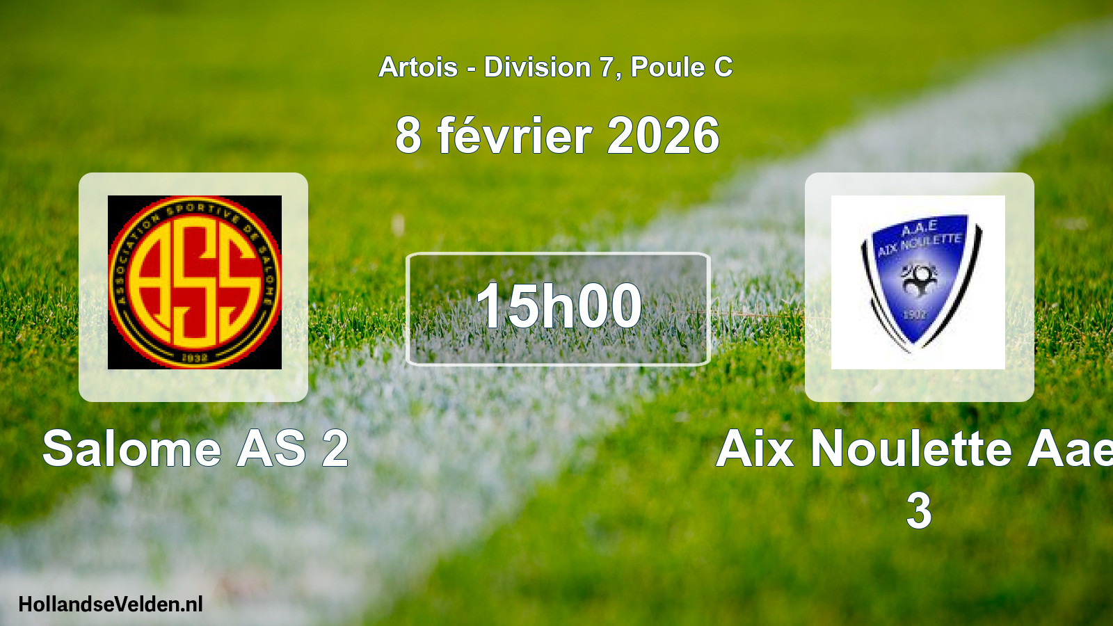Match programmé: Salome AS 2 - Aix Noulette Aae 3 (8 février 2026)