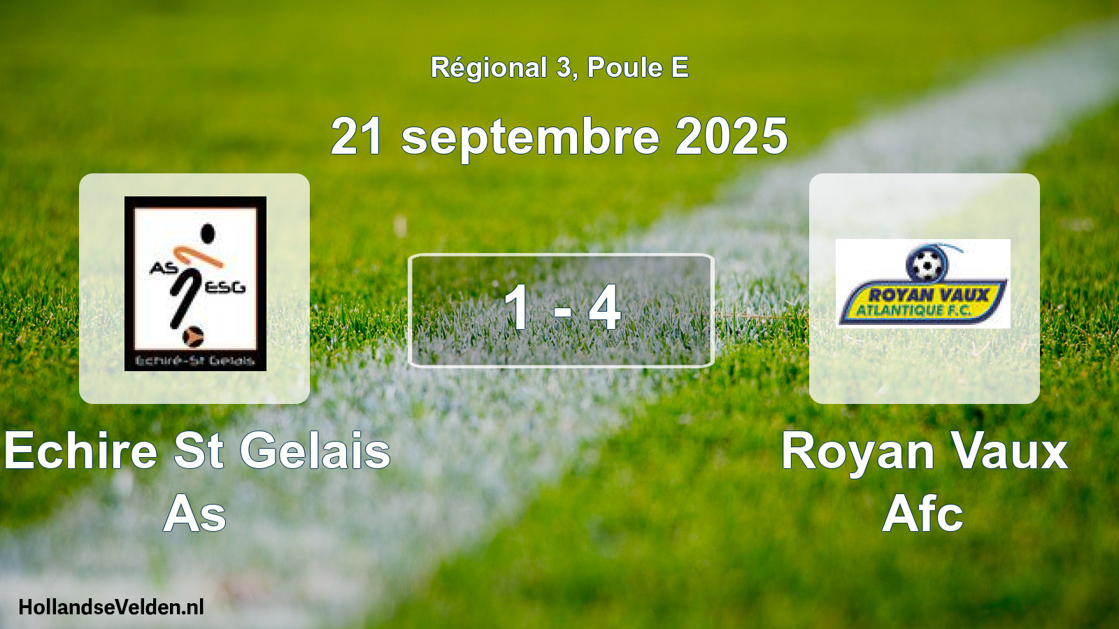 Gespeelde wedstrijd: Echire St Gelais As - Royan Vaux Afc 1 - 4 (21 september 2025)