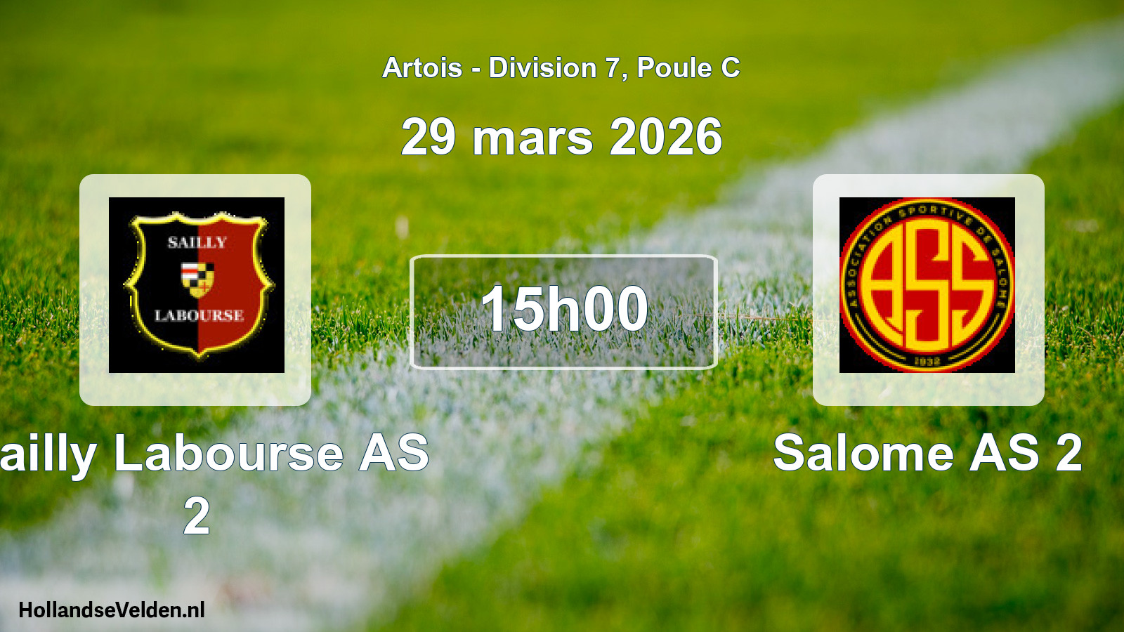 Match programmé: Sailly Labourse AS 2 - Salome AS 2 (29 mars 2026)