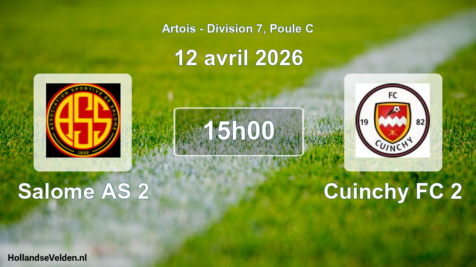 Match programmé: Salome AS 2 - Cuinchy FC 2 (12 avril 2026)