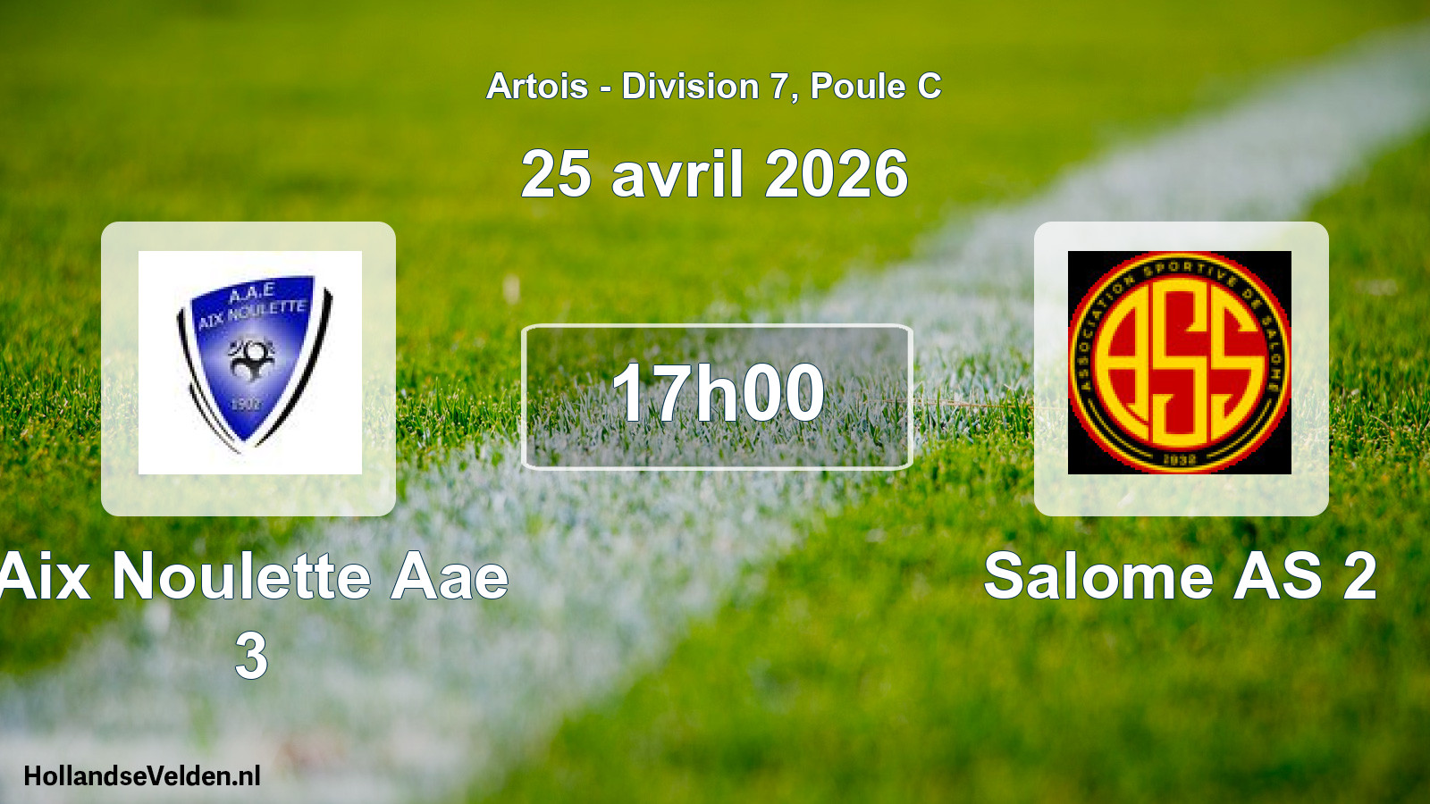 Match programmé: Aix Noulette Aae 3 - Salome AS 2 (25 avril 2026)