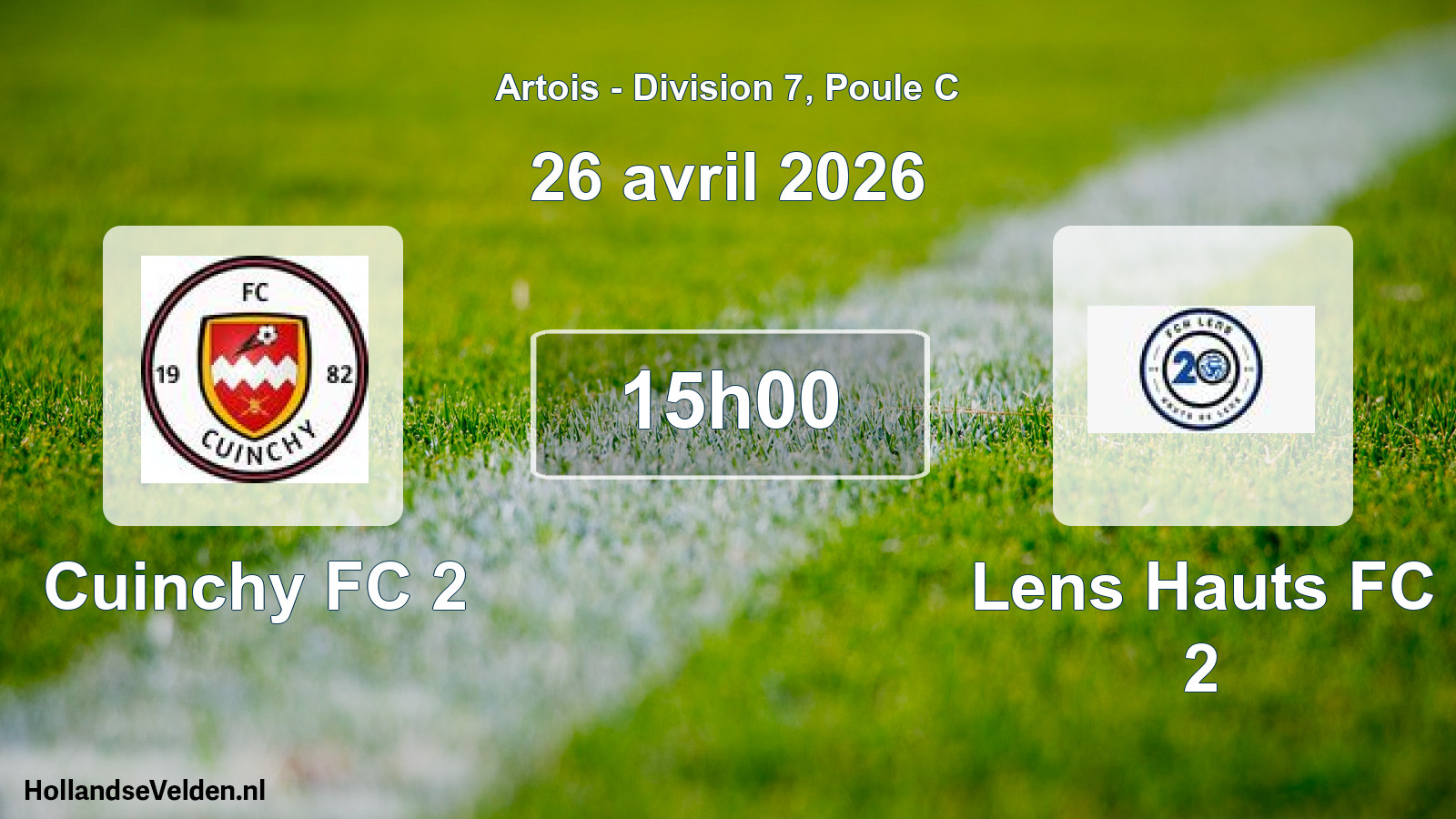 Scheduled Match: Cuinchy FC 2 - Lens Hauts FC 2 (26 April 2026)