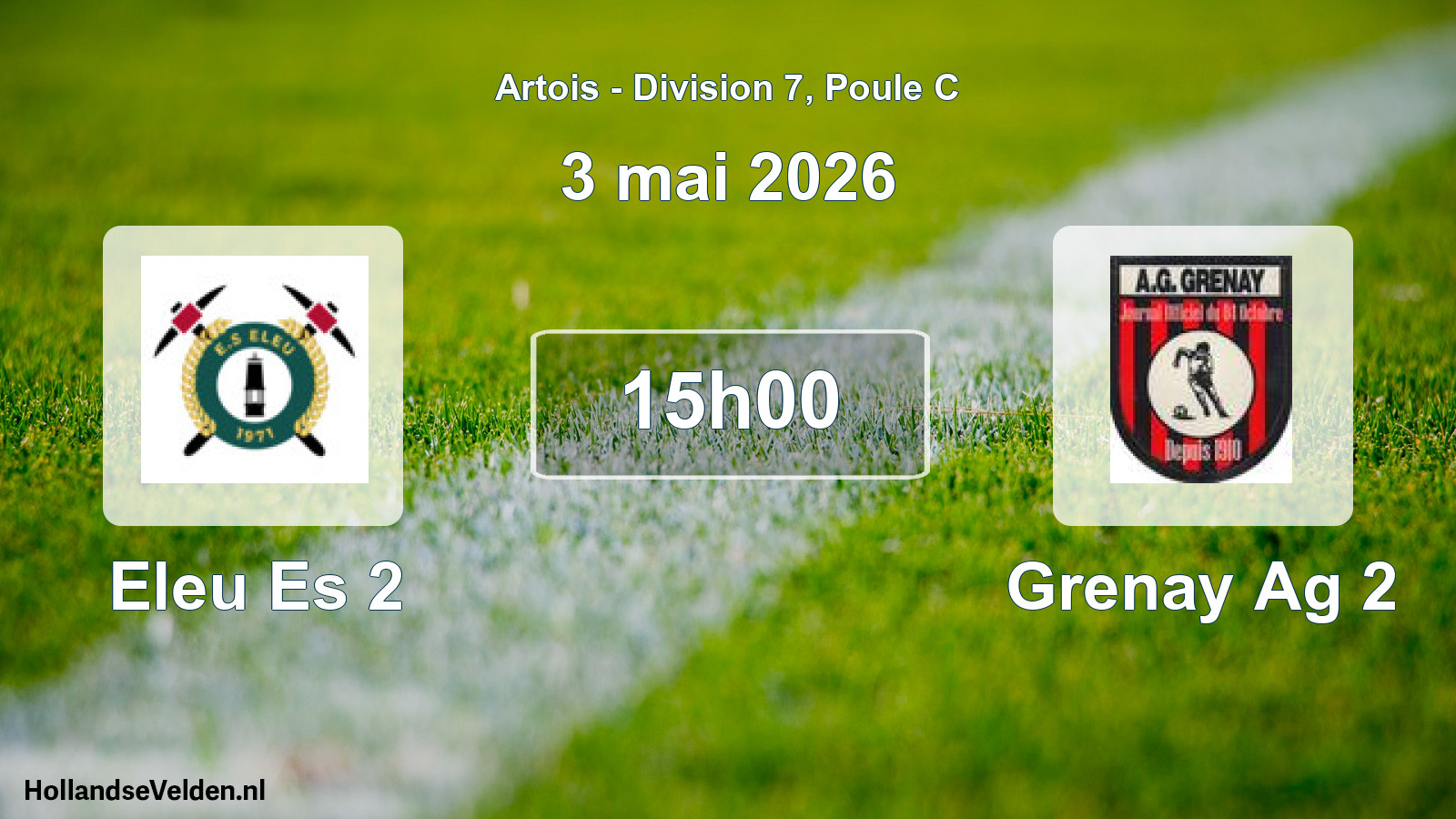 Match programmé: Eleu Es 2 - Grenay Ag 2 (3 mai 2026)