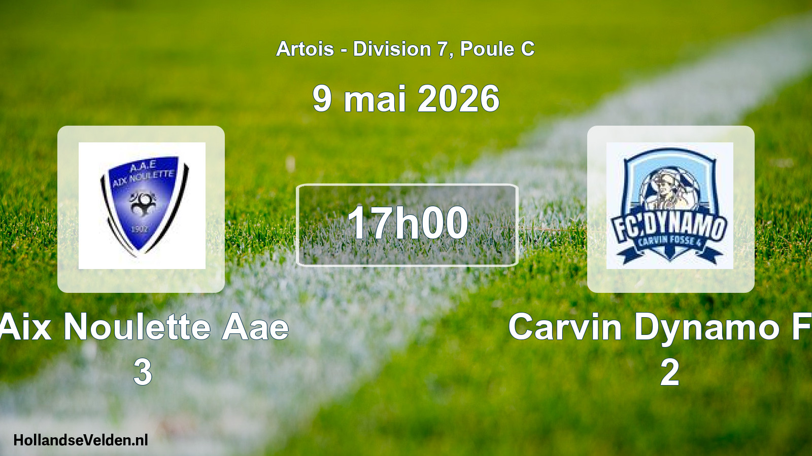 Match programmé: Aix Noulette Aae 3 - Carvin Dynamo F4 2 (9 mai 2026)