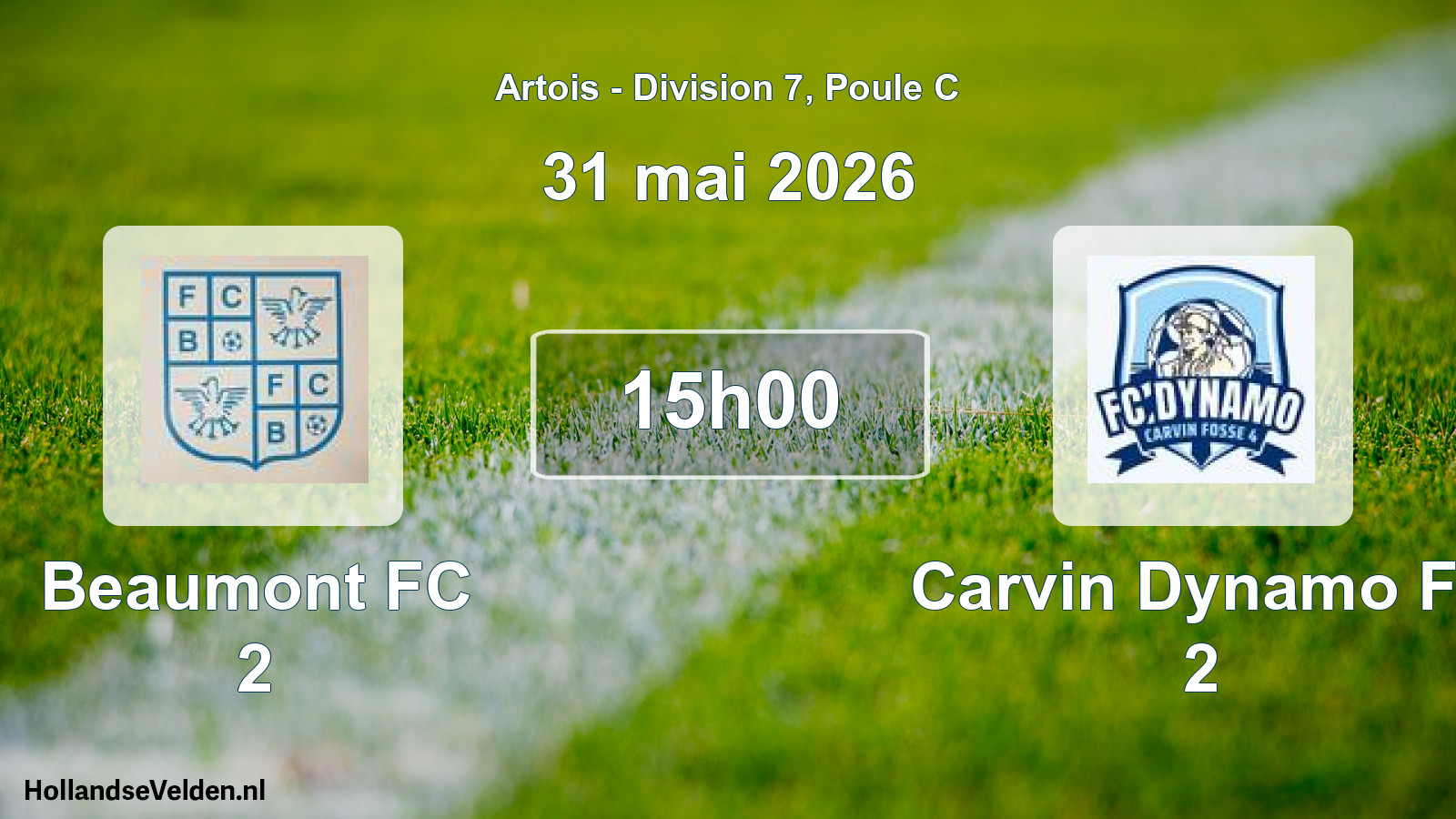 Scheduled Match: Beaumont FC 2 - Carvin Dynamo F4 2 (31 May 2026)