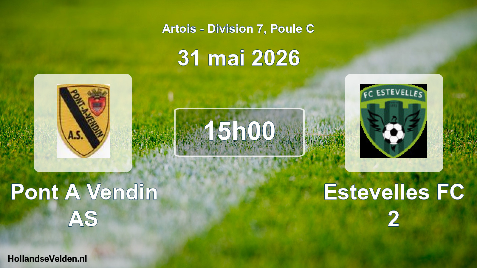Geplande wedstrijd: Pont A Vendin AS - Estevelles FC 2 (31 mei 2026)