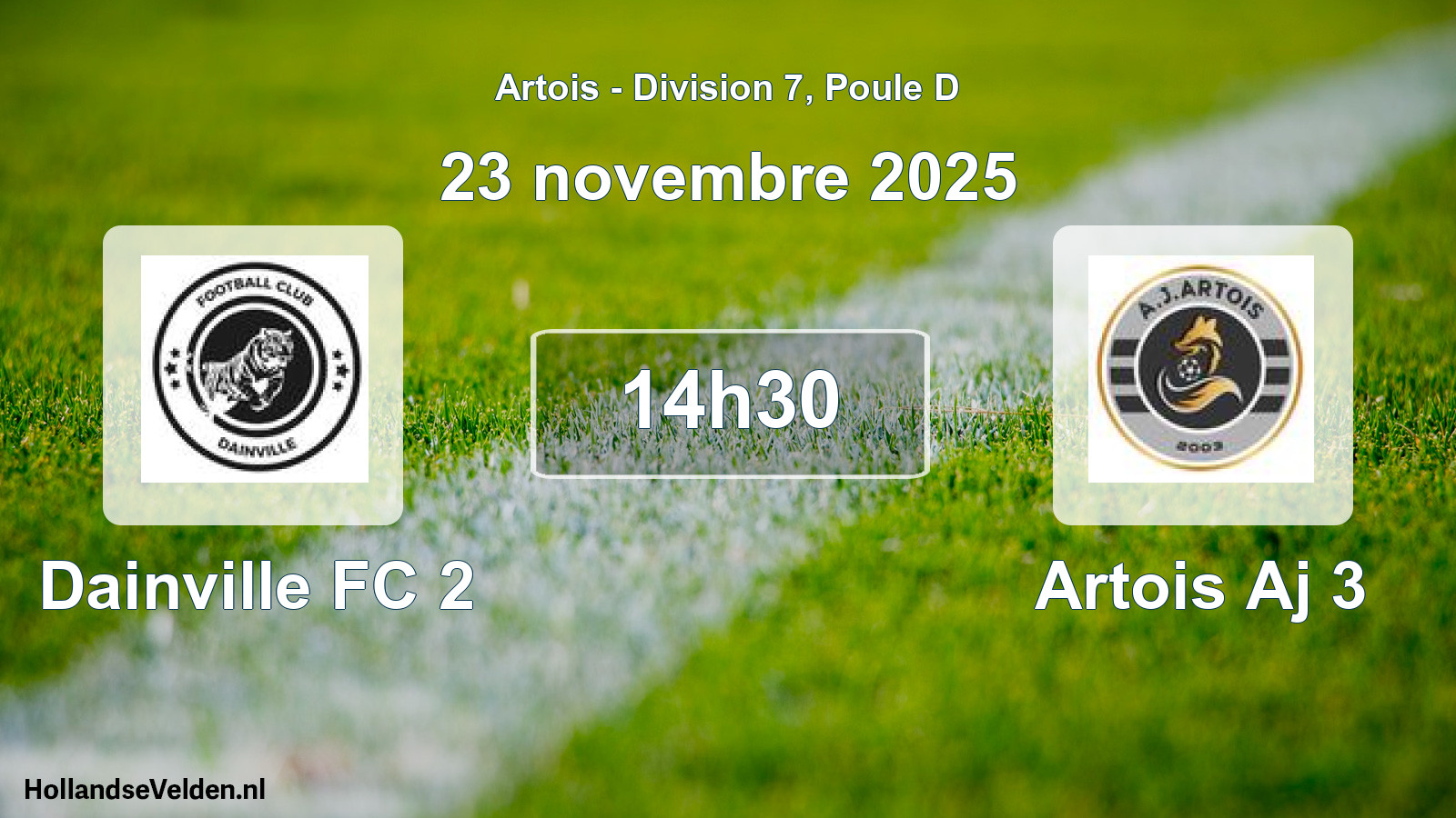 Geplande wedstrijd: Dainville FC 2 - Artois Aj 3 (23 november 2025)