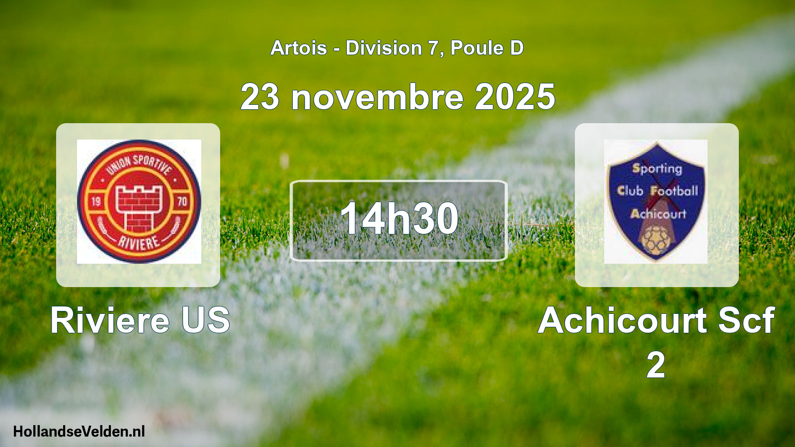 Geplande wedstrijd: Riviere US - Achicourt Scf 2 (23 november 2025)