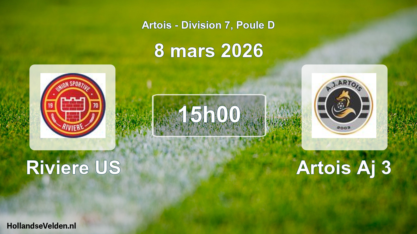Match programmé: Riviere US - Artois Aj 3 (8 mars 2026)