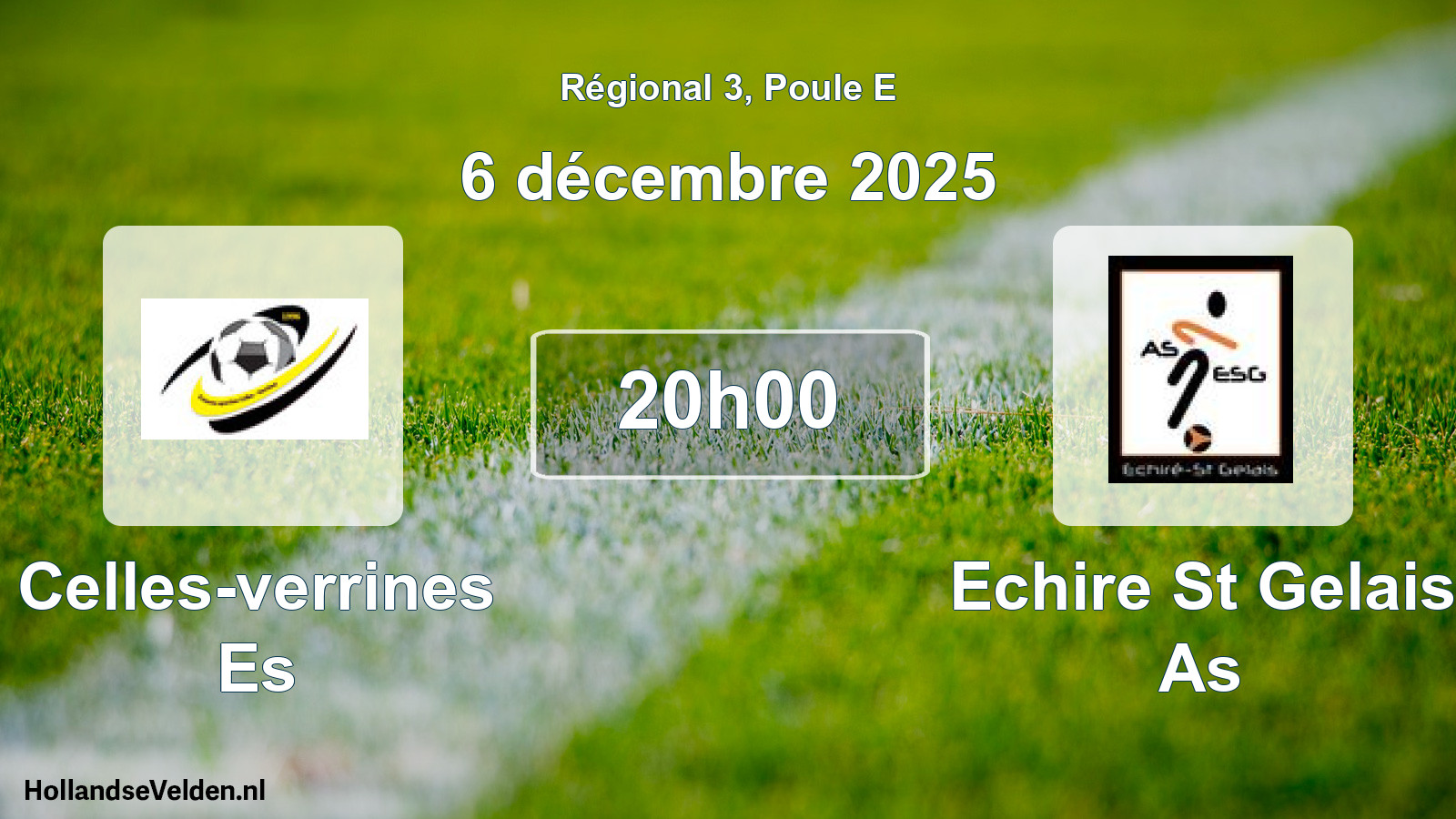 Geplande wedstrijd: Celles-verrines Es - Echire St Gelais As (6 décembre 2025)