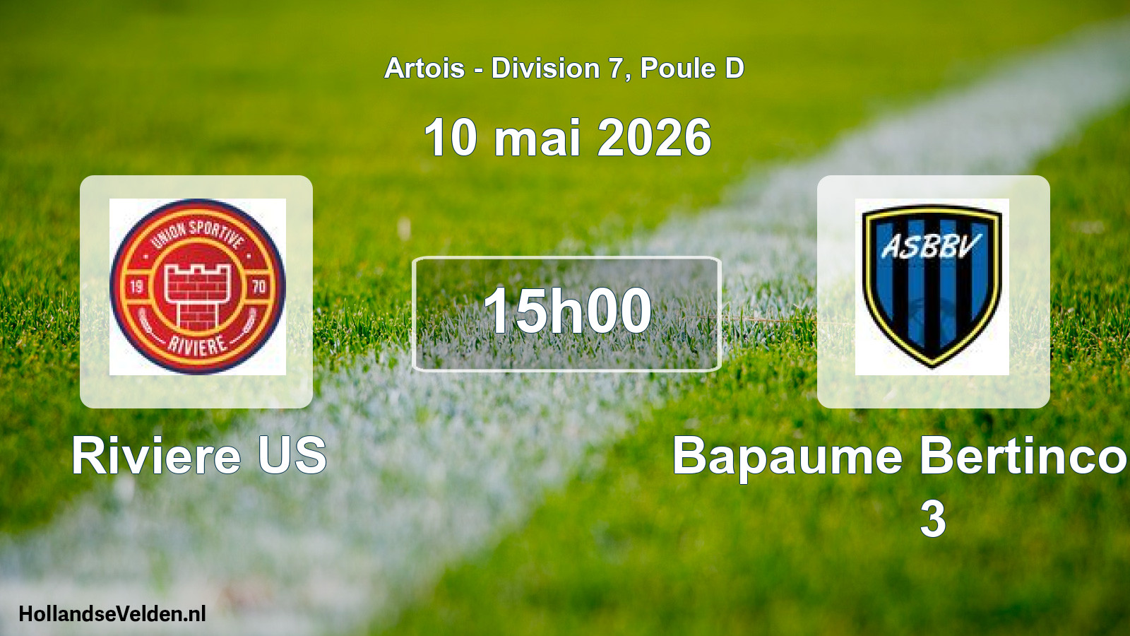 Match programmé: Riviere US - Bapaume Bertincourt 3 (10 mai 2026)